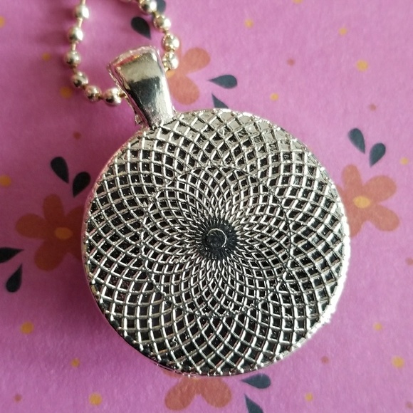 Relisted -Zentangle heart bubble necklace silver tone ball - Picture 7 of 8